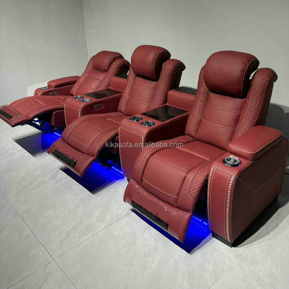 Home Decor Sofa - โซฟาปรับเอนไฟฟ้า 3 ที่นั่ง พรีเมียม หนังแท้เกรดท็อป สำหรับตกแต่งโฮมเธียเตอร์
