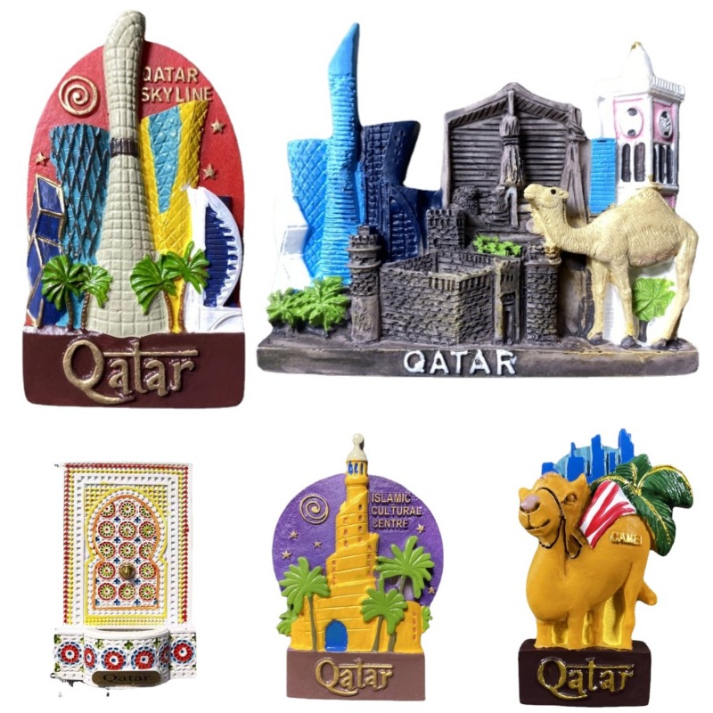 Home Decor Qatar - กาตาร์แม่เหล็กตู้เย็นตะวันออกกลางที่เดินทางของที่ระลึกแม่เหล็กติดตู้เย็นการตกแต่งบ้านของขวัญแต่งงานสติกเกอร์แม่เหล็กติดผนัง