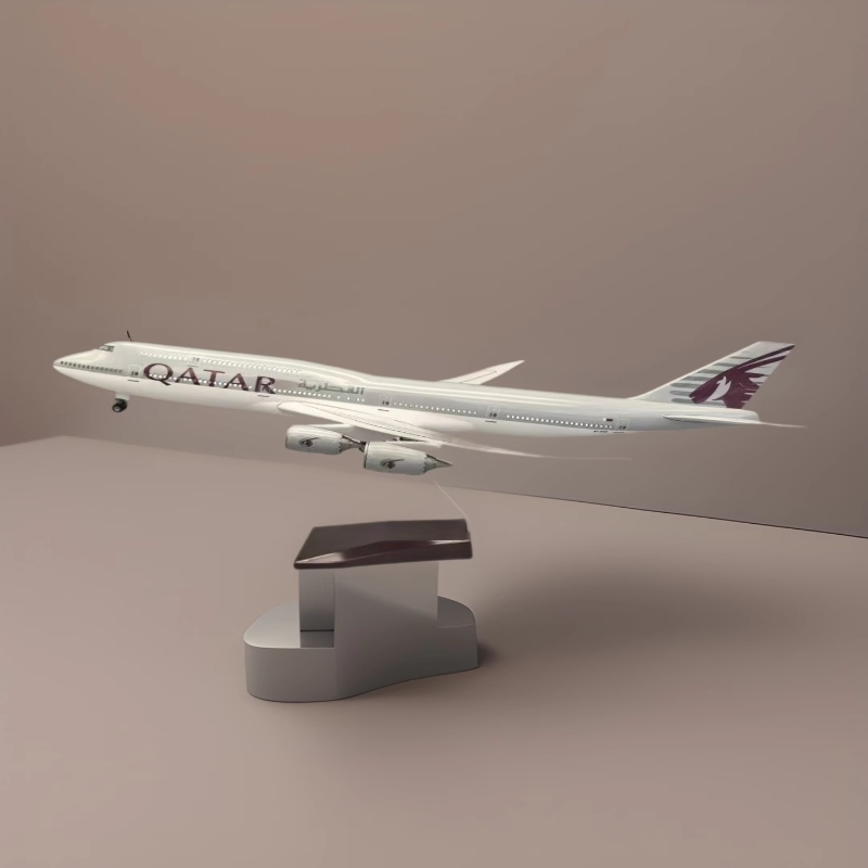Home Decor Qatar - B747 เครื่องบินรุ่น 1:130 Scale เครื่องบินกาตาร์ DieCast