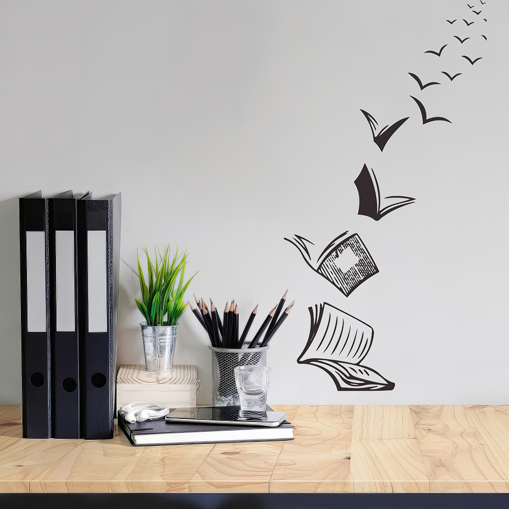 Home Decor Vinyl Flooring - 1 ชิ้น หนังสือ ตำราเรียน ห้องนอน ห้องนั่งเล่น