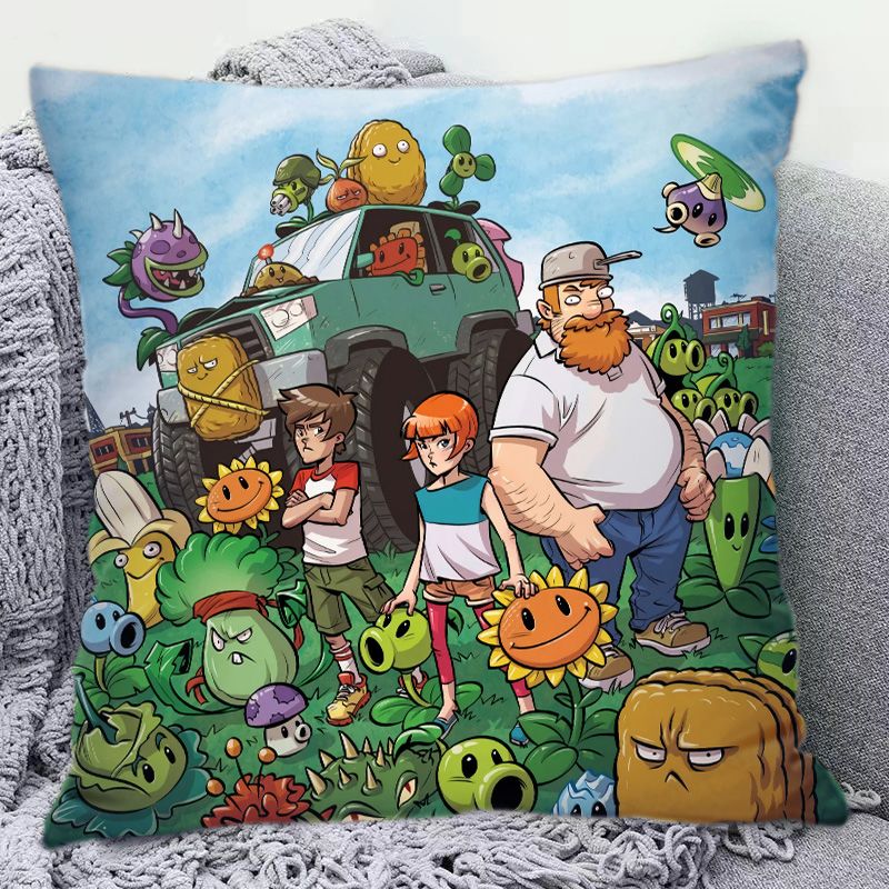 พืชปะทะซอมบี้ หมอนอิงลายการ์ตู - Home Decor Sofa บทวิจารณ์และราคา