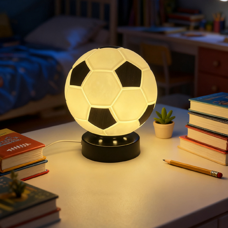 โคมไฟตั้งโต๊ะ LED รูปทรงฟุตบอล - Home Decor Glass บทวิจารณ์และราคา
