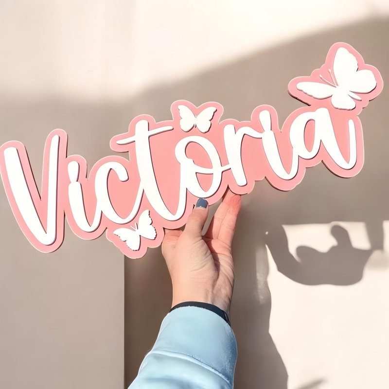 ป้ายชื่อไม้ลายการ์ตูนผีเสื้อแบ - Home Decor Inspo บทวิจารณ์และราคา