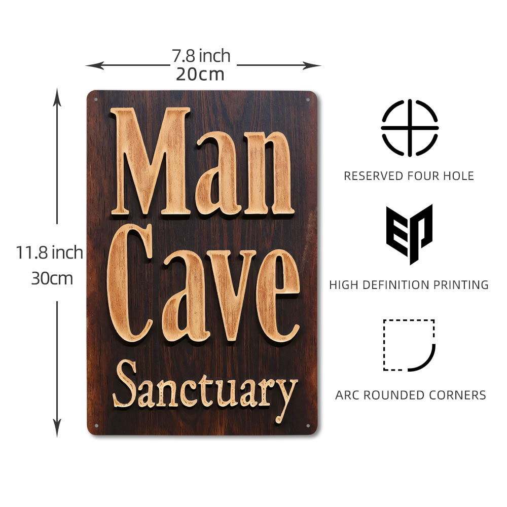 Retro ป้ายโลหะดีบุก Man Cave M - Home Decor Lovely Home บทวิจารณ์และราคา