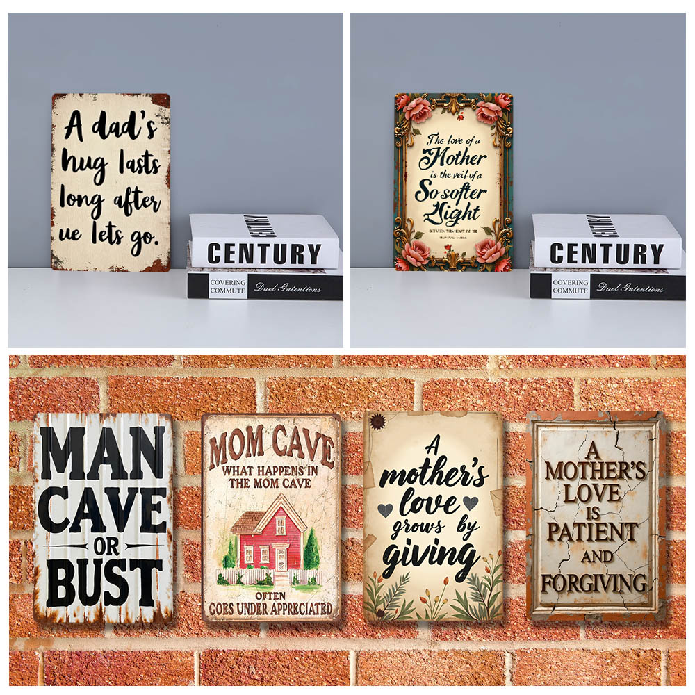 Retro ป้ายโลหะดีบุก Man Cave M - Home Decor Lovely Home บทวิจารณ์และราคา