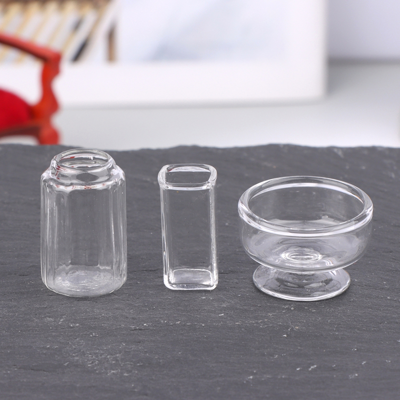 แจกันแก้วจิ๋วสำหรับบ้านตุ๊กตา  - Home Decor Glass บทวิจารณ์และราคา