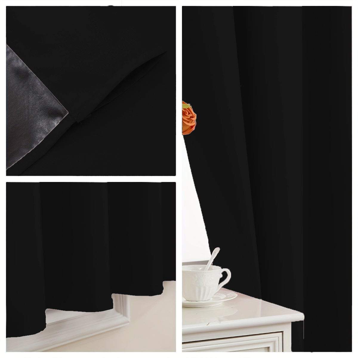 ผ้าม่านสีทึบเรียบง่าย 1 ชิ้น ผ - Home Decor Curtain บทวิจารณ์และราคา