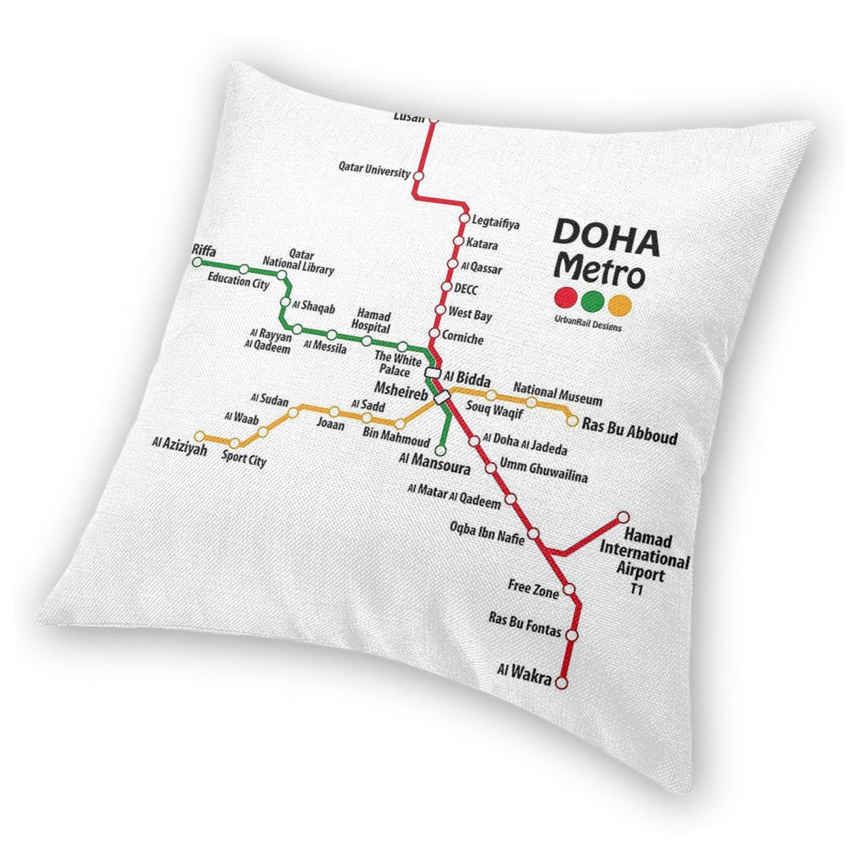 กาตาร์ Doha Metro แผนที่ปลอกหม - Home Decor Qatar บทวิจารณ์และราคา