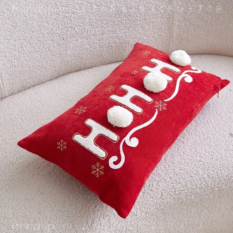 ปลอกหมอนคริสต์มาสปักลาย HOHOHO - Home Decor Sofa บทวิจารณ์และราคา