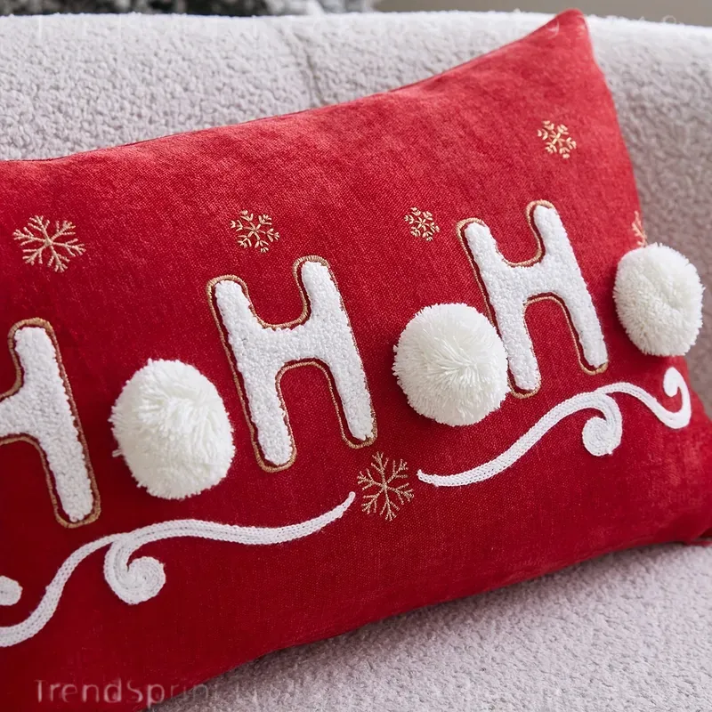 ปลอกหมอนคริสต์มาสปักลาย HOHOHO - Home Decor Sofa บทวิจารณ์และราคา