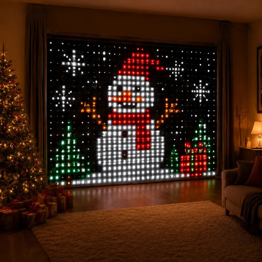 ไฟม่าน LED พิกเซล ควบคุมผ่านแอ - Home Decor Curtain บทวิจารณ์และราคา