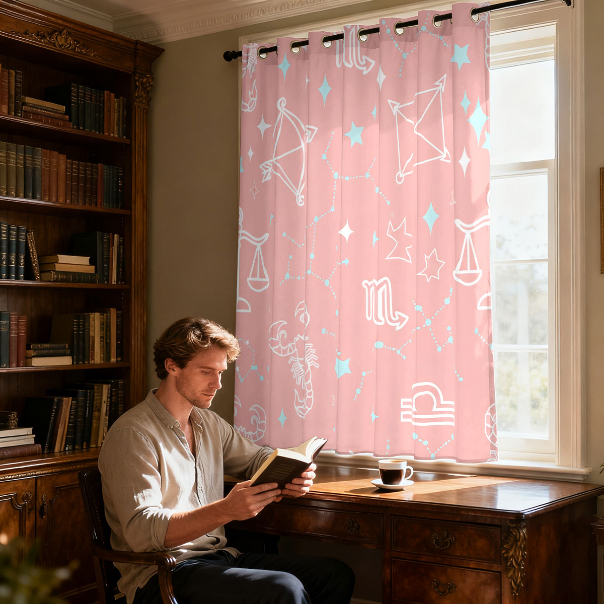 ผ้าม่านลายกลุ่มดาวบนท้องฟ้า 1  - Home Decor Curtain บทวิจารณ์และราคา