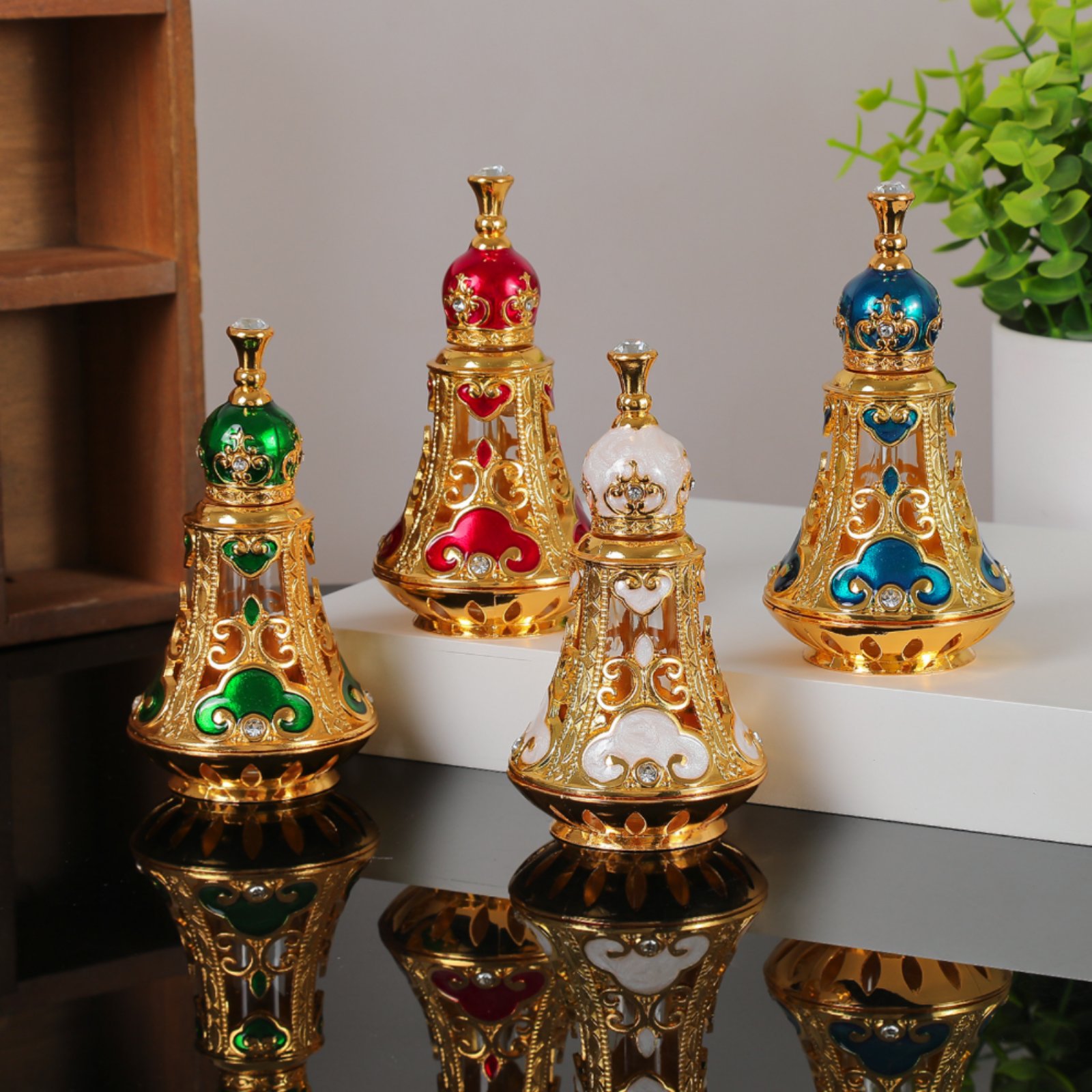 ขวดน้ำหอมทรงระฆังแก้วเจียระไน  - Home Decor Glass บทวิจารณ์และราคา