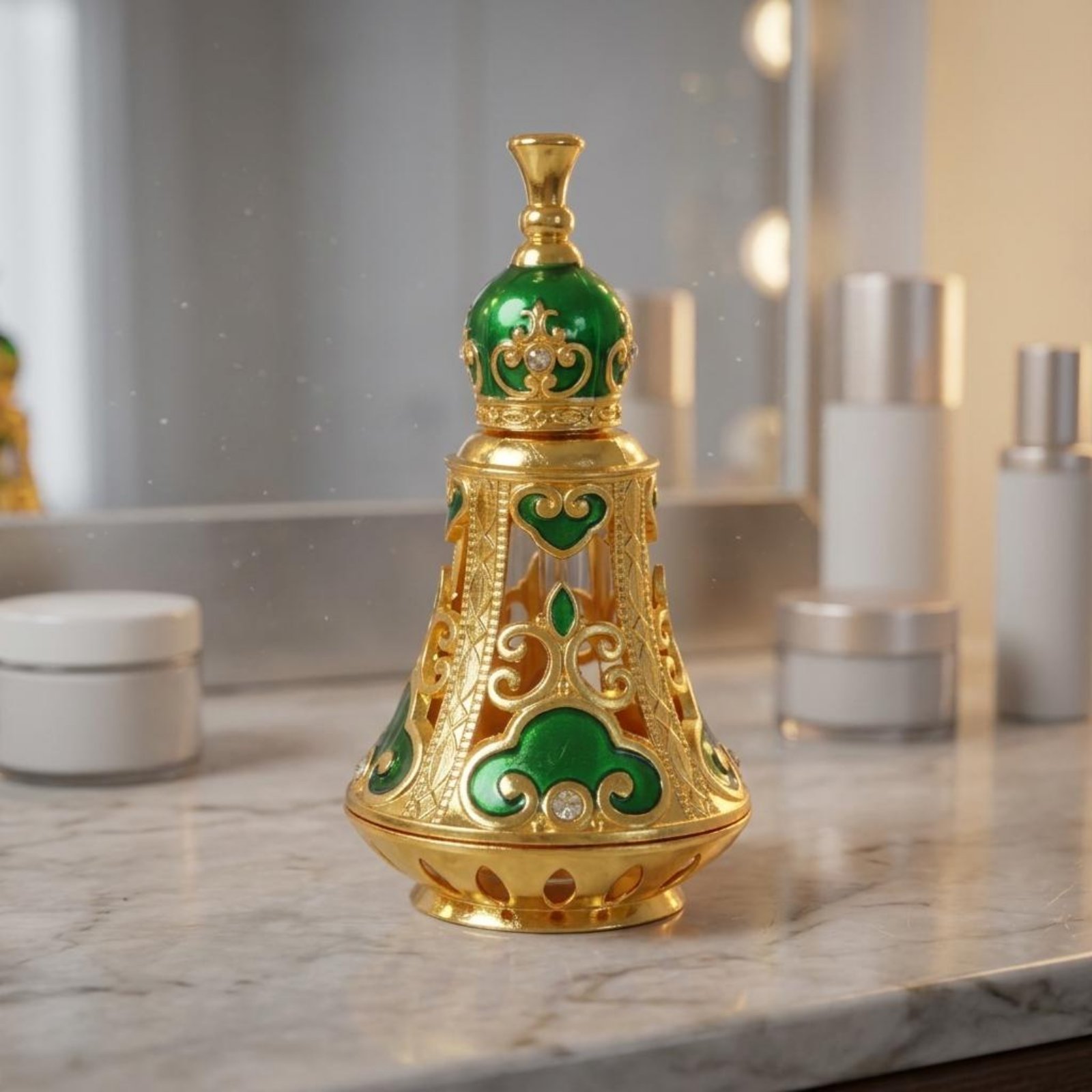 ขวดน้ำหอมทรงระฆังแก้วเจียระไน  - Home Decor Glass บทวิจารณ์และราคา