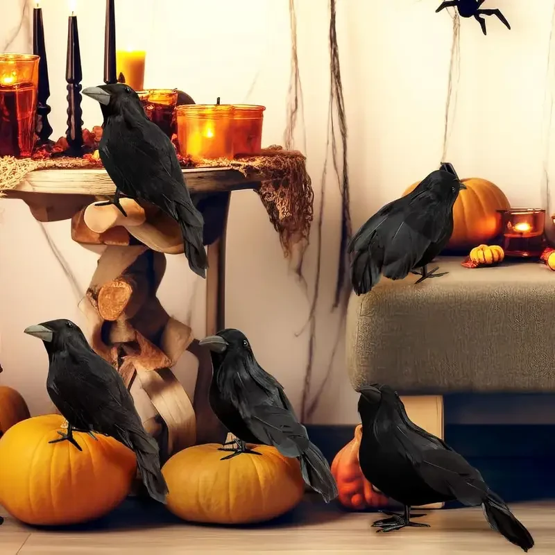 ของตกแต่งฮาโลวีน นกอีกาสีดำ 1  - Home Decor Inspo บทวิจารณ์และราคา