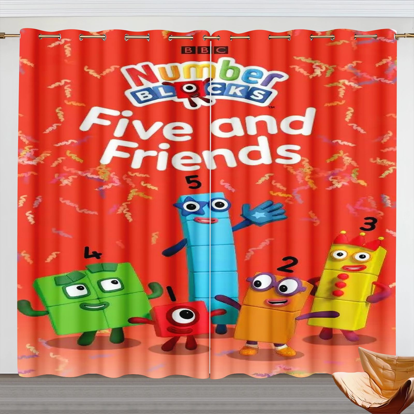 ผ้าม่านการ์ตูน Numberblocks, ผ - Home Decor Curtain บทวิจารณ์และราคา