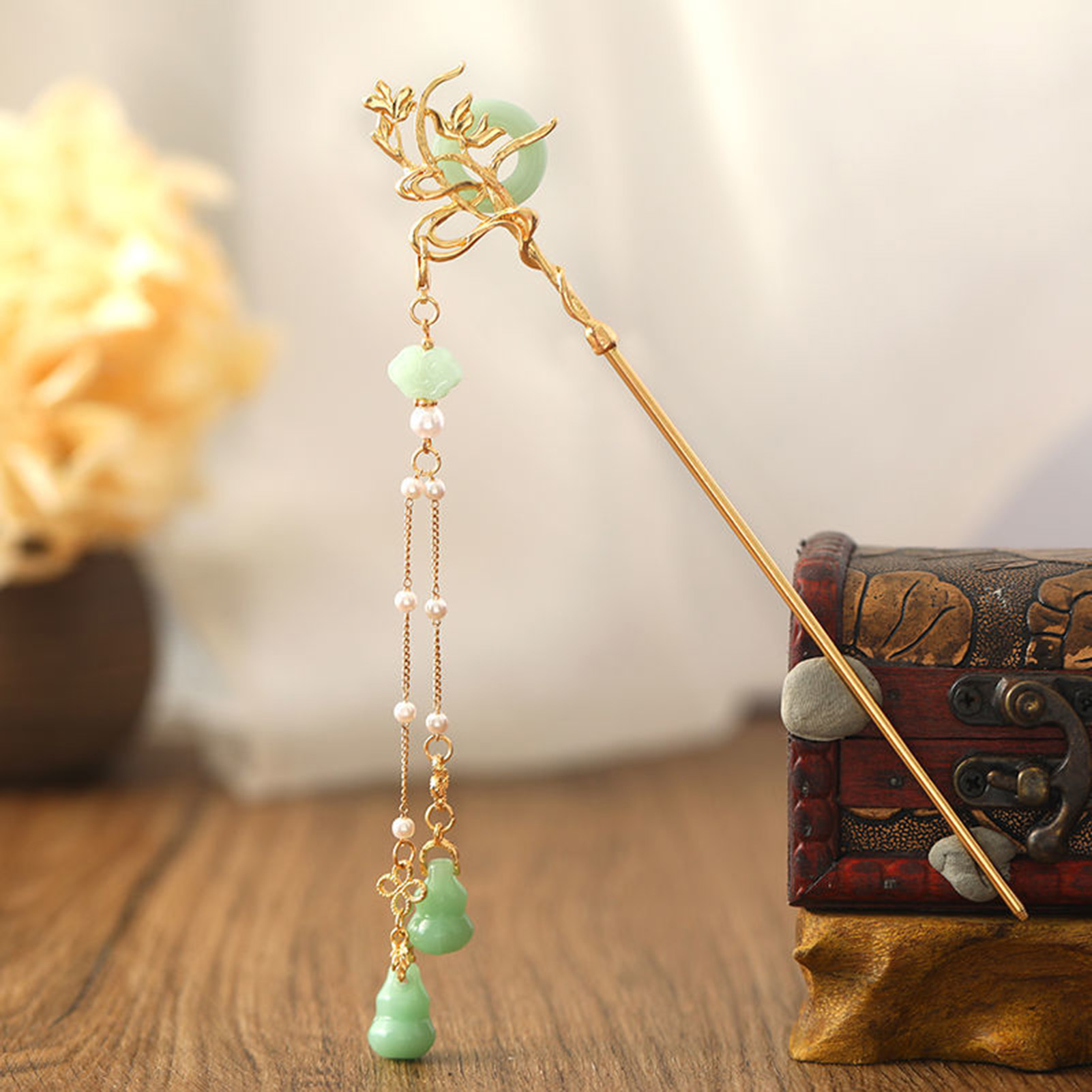 สไตล์จีนแก้วสําหรับผู้หญิงEleg - Home Decor Glass บทวิจารณ์และราคา