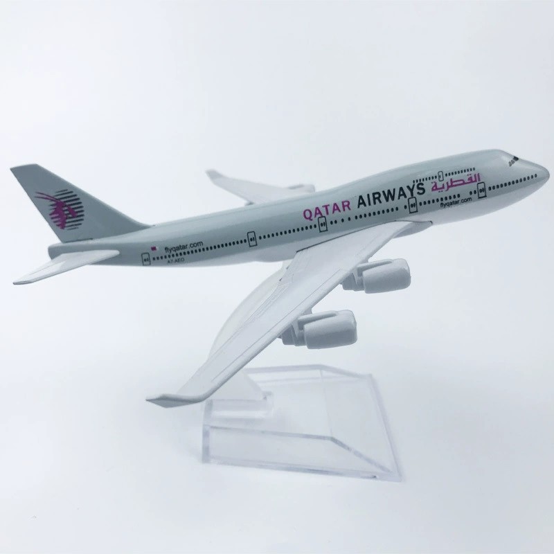 16ซม.โลหะผสมโลหะB747กาตาร์แอร์ - Home Decor Qatar บทวิจารณ์และราคา