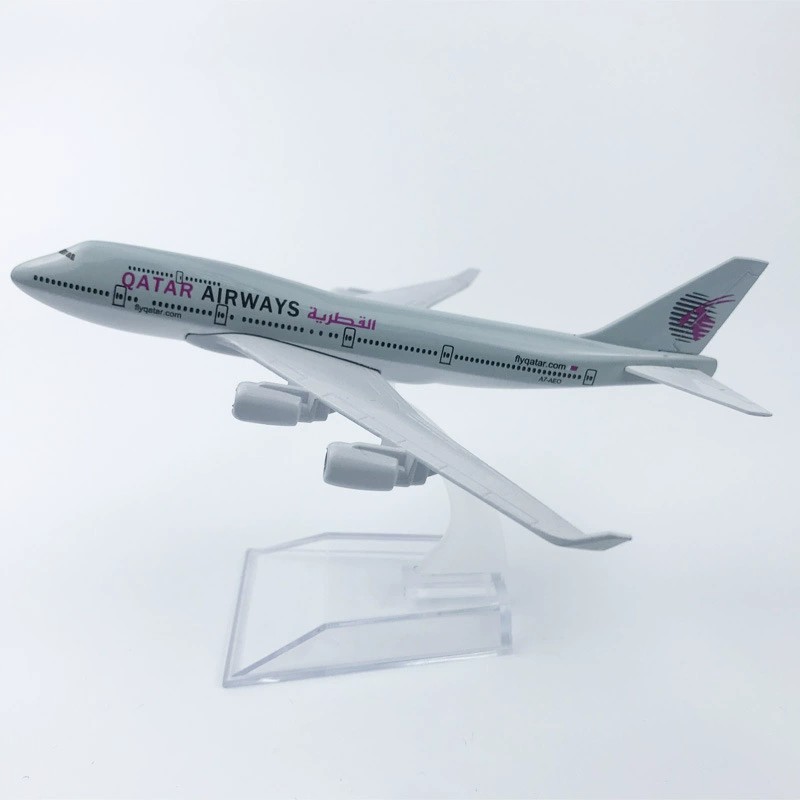 16ซม.โลหะผสมโลหะB747กาตาร์แอร์ - Home Decor Qatar บทวิจารณ์และราคา