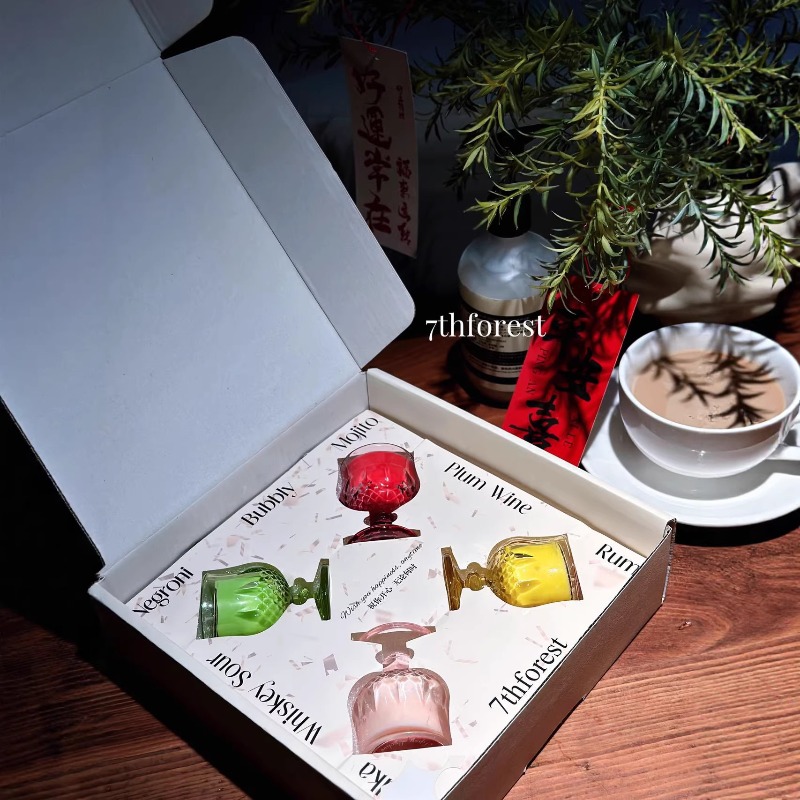 ชุดของขวัญเทียนหอมรูปทรงแก้วไว - Home Decor Glass บทวิจารณ์และราคา
