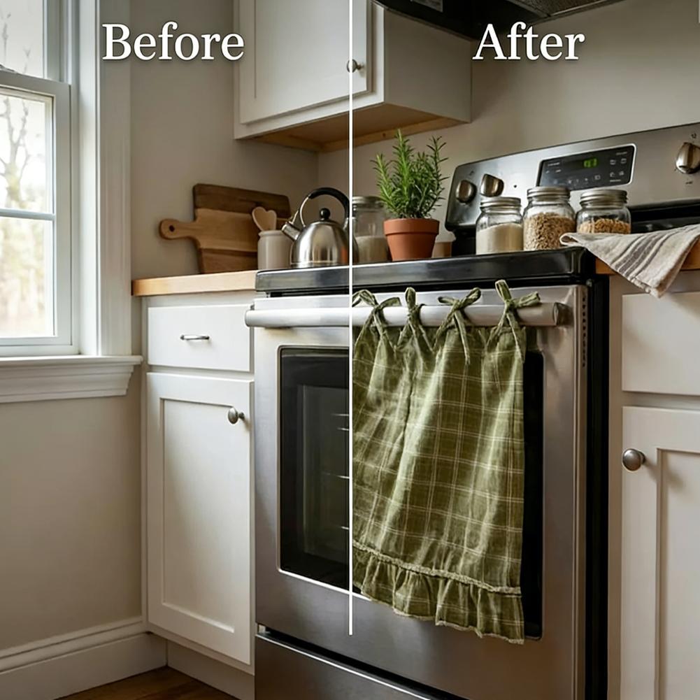 ผ้าคลุมเตาอบสไตล์ฟาร์มเฮาส์ พร - Home Decor Curtain บทวิจารณ์และราคา
