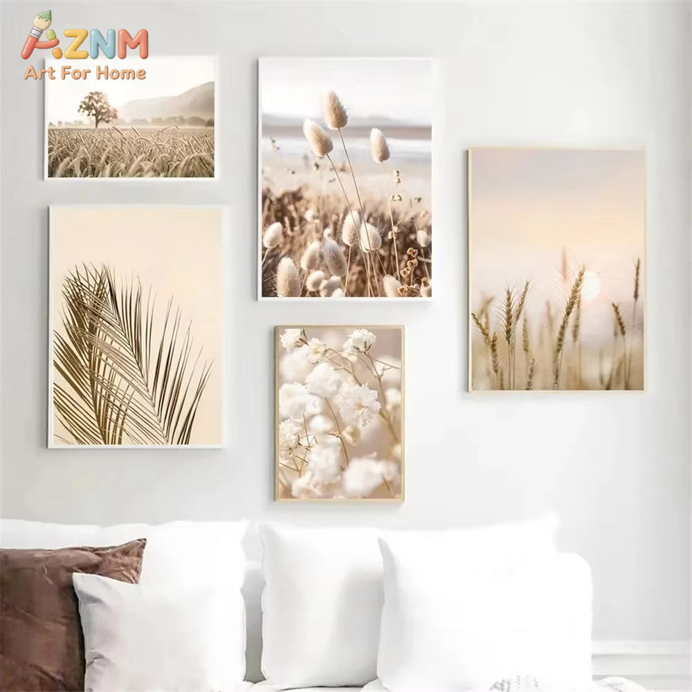 ภาพวาดบนผืนผ้าใบ พระอาทิตย์ตกด - Home Decor Japandi บทวิจารณ์และราคา